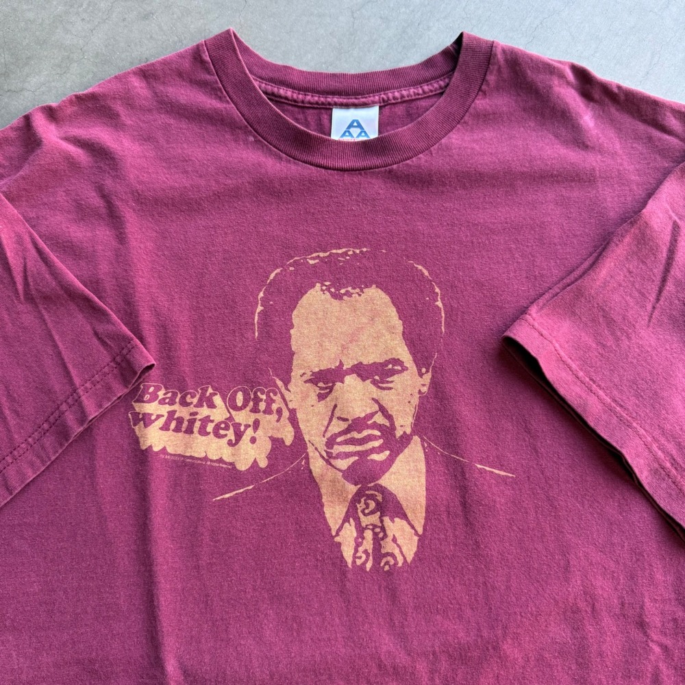 Vintage AAA Redd Foxx Back Off Whitey Graphic T-Shirt  Maroon 2005 Fred Sanford